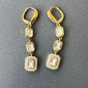 Gorgeous CZ drop earrings - perfect for wedding, prom or any special occasion.